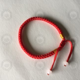 Bright red spiral lucky bracelet