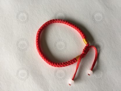 Bright red spiral lucky bracelet